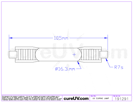 UV III Part # OHM 400 UV-A Curing Lamp Bulb Cheap