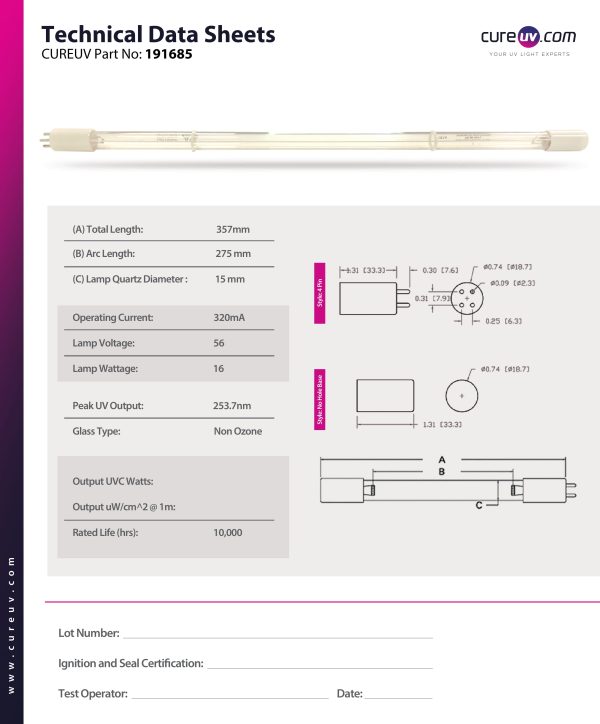 WEDECO Ideal Horizons - IH-4 UV Light Bulb for Germicidal Water Treatment Online now