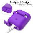 New AirPods Case, 360°Protective Silicone AirPods Accessories Kit Compatable with Apple AirPods 1st 2nd Charging Case [Not for Wireless Charging Case] - Purple Online Hot Sale