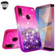 Alcatel 3V (2019) Case Liquid Glitter Phone Case Waterfall Floating Quicksand Bling Sparkle Cute Protective Girls Women Cover for Alcatel 3V (2019) w  Tempered Glass - (Hot Pink Purple Gradient) Online