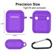 New AirPods Case, 360°Protective Silicone AirPods Accessories Kit Compatable with Apple AirPods 1st 2nd Charging Case [Not for Wireless Charging Case] - Purple Online Hot Sale