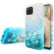 Samsung Galaxy A12 Case Liquid Glitter Phone Case Waterfall Floating Quicksand Bling Sparkle Cute Protective Girls Women Cover for Samsung Galaxy A12 W Temper Glass - Teal For Cheap