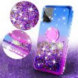 Samsung Galaxy A72 5G Case, Ring Stand Liquid Floating Quicksand Bling Sparkle Protective Girls Women for Samsung Galaxy A72 5G W Tempered Glass - (Blue Purple Gradient) Online Sale