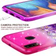 Alcatel 3V (2019) Case Liquid Glitter Phone Case Waterfall Floating Quicksand Bling Sparkle Cute Protective Girls Women Cover for Alcatel 3V (2019) w  Tempered Glass - (Hot Pink Purple Gradient) Online