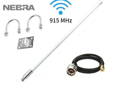 5.8dBi US915 Tuned Helium Hotspot Fiberglass Miner Outdoor Antenna LMR400 Cable Sale