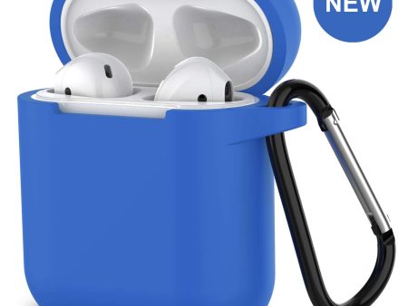 New AirPods Case, 360°Protective Silicone AirPods Accessories Kit Compatable with Apple AirPods 1st 2nd Charging Case [Not for Wireless Charging Case] - Blue Supply