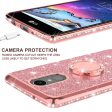 LG Aristo 2 Plus Case, Aristo 2, LG Tribute Dynasty, Rebel 3, Zone 4 Case, Glitter Cute Phone Case Girls with Kickstand,Bling Diamond Rhinestone Bumper Ring Stand Sparkly Luxury Clear Thin Soft Protective LG Aristo 2 Case for Girl Women - Rose Gold Fashion