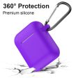 New AirPods Case, 360°Protective Silicone AirPods Accessories Kit Compatable with Apple AirPods 1st 2nd Charging Case [Not for Wireless Charging Case] - Purple Online Hot Sale