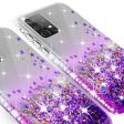 Samsung Galaxy A72 5G Case Liquid Glitter Phone Case Waterfall Floating Quicksand Bling Sparkle Cute Protective Girls Women Cover for Samsung Galaxy A72 5G W Temper Glass - Purple For Sale