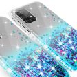 Samsung Galaxy A52 5G Case Liquid Glitter Phone Case Waterfall Floating Quicksand Bling Sparkle Cute Protective Girls Women Cover for Samsung Galaxy A52 5G W Temper Glass - Teal Fashion