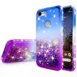 Google Pixel 3a XL Case Liquid Glitter Phone Case Waterfall Floating Quicksand Bling Sparkle Cute Protective Girls Women Cover for Pixel 3a XL W Temper Glass- (Blue Purple Gradient) Sale