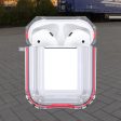 For Apple Airpods 1st & 2nd Generation Clear Candy Bumper Shock Proof Protective Slim Fitted Case Cover- Red Cheap