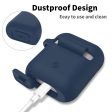 New AirPods Case, 360°Protective Silicone AirPods Accessories Kit Compatable with Apple AirPods 1st 2nd Charging Case [Not for Wireless Charging Case] - Dark Blue Online Hot Sale