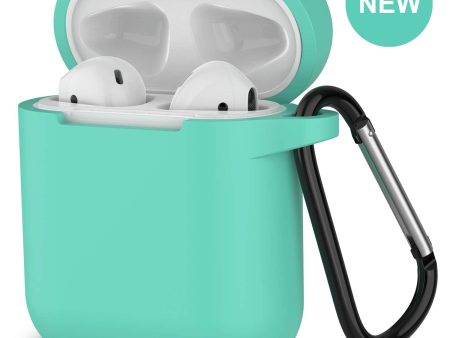 New AirPods Case, 360°Protective Silicone AirPods Accessories Kit Compatable with Apple AirPods 1st 2nd Charging Case [Not for Wireless Charging Case] - Green Supply