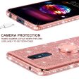 LG K40 Xpression Plus 2 K12 Plus X4 2019 Harmony 3 LG Solo Case, Glitter Cute Phone Case Girls Bling Diamond Rhinestone Ring Stand Luxury Clear Thin Soft Protective Cover for Girl Women - Rose Gold Fashion