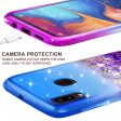 Alcatel 3V (2019) Case Liquid Glitter Phone Case Waterfall Floating Quicksand Bling Sparkle Cute Protective Girls Women Cover for Alcatel 3V (2019) w  Tempered Glass - (Blue Purple Gradient) Discount