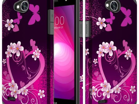 LG X Power 3 Case, Slim Hybrid [Shock Resistant] Dual Layer Case Cover for LG X Power 3 -Heart Butterflies Hot on Sale