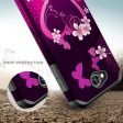 LG X Power 3 Case, Slim Hybrid [Shock Resistant] Dual Layer Case Cover for LG X Power 3 -Heart Butterflies Hot on Sale