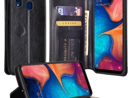 Alcatel 3V (2019) Case, 3V (2019) Wallet Case, Pu Leather Wallet Case [Kickstand] with ID & Credit Card Slots for 3V (2019)  - Black Supply