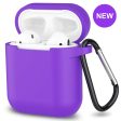 New AirPods Case, 360°Protective Silicone AirPods Accessories Kit Compatable with Apple AirPods 1st 2nd Charging Case [Not for Wireless Charging Case] - Purple Online Hot Sale