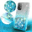 Samsung Galaxy A52 5G Case Liquid Glitter Phone Case Waterfall Floating Quicksand Bling Sparkle Cute Protective Girls Women Cover for Samsung Galaxy A52 5G W Temper Glass - Teal Fashion