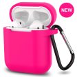 New AirPods Case, 360°Protective Silicone AirPods Accessories Kit Compatable with Apple AirPods 1st 2nd Charging Case [Not for Wireless Charging Case] - Hot Pink For Discount