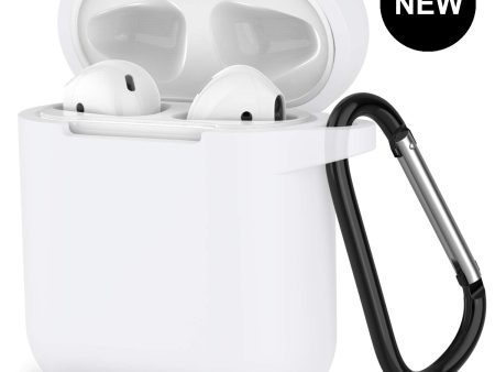 New AirPods Case, 360°Protective Silicone AirPods Accessories Kit Compatable with Apple AirPods 1st 2nd Charging Case [Not for Wireless Charging Case] - White For Sale