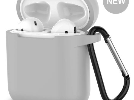 New AirPods Case, 360°Protective Silicone AirPods Accessories Kit Compatable with Apple AirPods 1st 2nd Charging Case [Not for Wireless Charging Case] - Gray Online Hot Sale