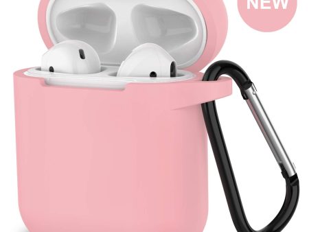 New AirPods Case, 360°Protective Silicone AirPods Accessories Kit Compatable with Apple AirPods 1st 2nd Charging Case [Not for Wireless Charging Case] - Pink Hot on Sale