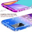 Samsung Galaxy A52 5G Case Liquid Glitter Phone Case Waterfall Floating Quicksand Bling Sparkle Cute Protective Girls Women Cover for Samsung Galaxy A52 5G w  Tempered Glass - (Blue Purple Gradient) Hot on Sale