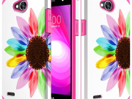 LG X Power 3 Case, Slim Hybrid [Shock Resistant] Dual Layer Case Cover for LG X Power 3 - Vivid Sunflower Online now