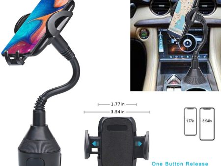 Galaxy Wireless Cup Holder Phone Mount Universal Adjustable Gooseneck Cup Holder Cradle Car Mount for Cell Phone iPhone 11 Pro Max 11 Pro 11 Xs XS Max X 8 7 Plus Note 10 Plus Note10 S10+ S10 S9 Plus Hot on Sale