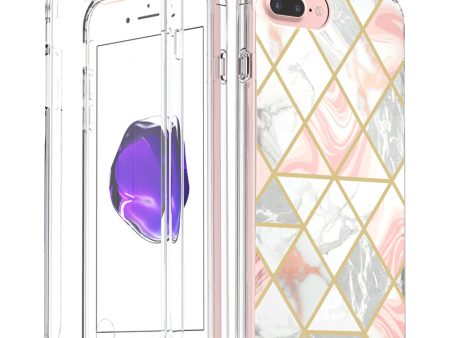 Apple iPhone 6S Plus   6 Plus Case, Slim Full-Body Stylish Protective Case with Built-in Screen Protector for Apple iPhone 6S Plus   6 Plus - Pink Marble Cheap