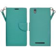 ZTE ZMAX Case, Wrist Strap Magnetic Fold[Kickstand] Pu Leather Wallet Case with ID & Credit Card Slots for ZTE ZMAX - Teal For Cheap