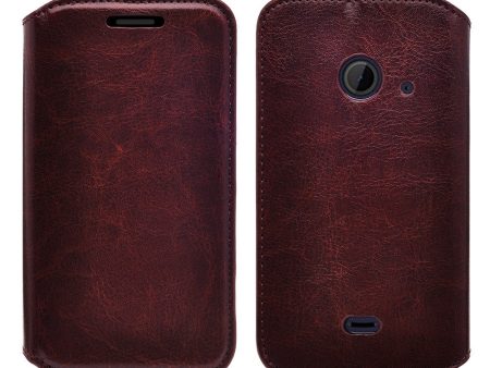 ZTE Z667 Case, Magnetic Flip Fold[Kickstand] Pu Leather Wallet Case with ID & Card Slots - Brown Fashion