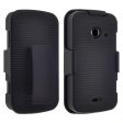 ZTE Z667 Case, Swivel Locking Belt Clip Holster Slim Shell Combo[Kickstand] Case for Z667 - Black Online