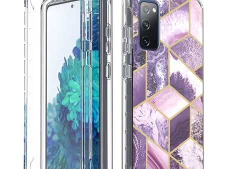 Samsung Galaxy S20 Fan Edition Galaxy S20 FE, Slim Full-Body Stylish Protective Case with Built-in Screen Protector for Samsung Galaxy S20 Fan Edition Galaxy S20 FE - Purple Marble on Sale