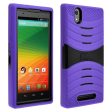 ZTE ZMAX Z970 Case, Dual Layer Heavy Duty Armor Protective Case, Defender Cover (Purple Heavy Duty Armor) Online now