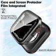 [2 Pack] SPY Case with Apple Watch Series SE 8 7 45mm with Tempered Glass Screen Protector, Full Protective Hard PC Case, HD Ultra-Thin Cover for iWatch 45mm - Black Fashion