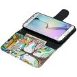 Samsung Galaxy S6 Edge Plus Case, Wrist Strap Magnetic Flip Fold[Kickstand] Pu Leather Wallet Case with ID & Card Slots - Colorful Tree Supply