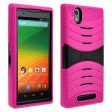 ZTE ZMAX Z970 Case, Dual Layer Heavy Duty Armor Protective Case, Defender Cover (Hot Pink Heavy Duty Armor) Online