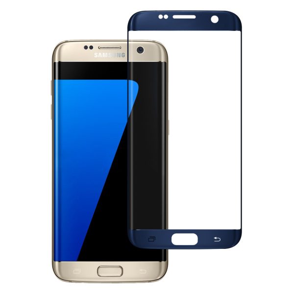 Samsung Galaxy S7 Premium HD Temper Glass Ultra Thin Scratch Free Screen Protector for Galaxy S7 - Blue Fashion