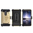 ZTE ZMax Pro Case, Blade X Max, ZTE Grand X Max 2 Case, ZTE Carry, ZTE Imperial Max   ZTE Max Duo LTE Heavy Duty[Built-in Kickstand] Rotating Swivel Clip Holster Case   Rugged Triple Layer Protection - Gold For Discount