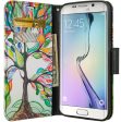 Samsung Galaxy S6 Edge Plus Case, Wrist Strap Magnetic Flip Fold[Kickstand] Pu Leather Wallet Case with ID & Card Slots - Colorful Tree Supply