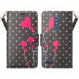 ZTE ZMAX Pro Case | Blade X Max | ZTE Carry | ZTE Grand X Max 2 Case | ZTE Imperial Max Case | Max Duo Wrist Strap Pu Leather Magnetic Fol[Kickstand] Wallet Case[ID & Card Slots] - Polka Dot Hearts For Sale