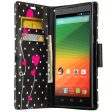 ZTE ZMAX Case, Wrist Strap Magnetic Fold[Kickstand] Pu Leather Wallet Case with ID & Credit Card Slots for ZTE ZMAX - Polka Dot Hearts Cheap