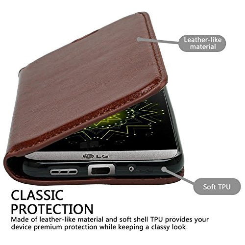 ZTE ZMAX Pro Case | Blade X Max | ZTE Carry | ZTE Grand X Max 2 Case | ZTE Imperial Max Case | ZTE Max Duo Pu Leather Magnetic Fold[Kickstand] Wallet Case with ID & Card Slots - Brown on Sale