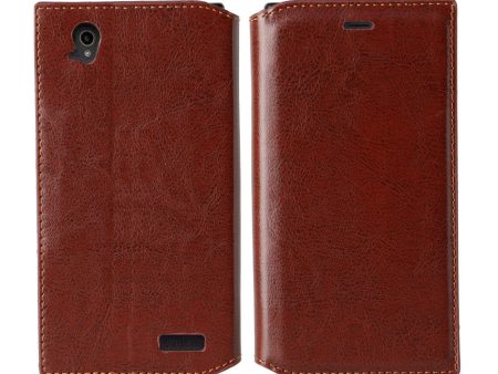 ZTE Warp Elite | ZTE N9158 Wallet Case, Slim Flip Folio [Kickstand] Pu Leather Wallet Case with ID & Card Slots & Pocket - Brown Online now