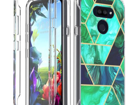 LG Harmony 4   LG K40S Case, Slim Full-Body Stylish Protective Case with Built-in Screen Protector for LG Harmony 4   LG K40S - Turquoise Marble For Sale