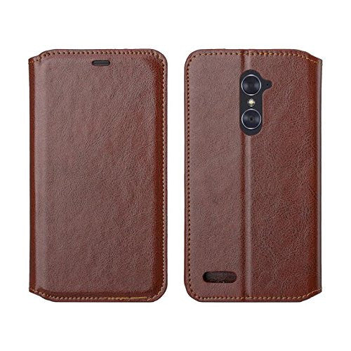 ZTE ZMAX Pro Case | Blade X Max | ZTE Carry | ZTE Grand X Max 2 Case | ZTE Imperial Max Case | ZTE Max Duo Pu Leather Magnetic Fold[Kickstand] Wallet Case with ID & Card Slots - Brown on Sale